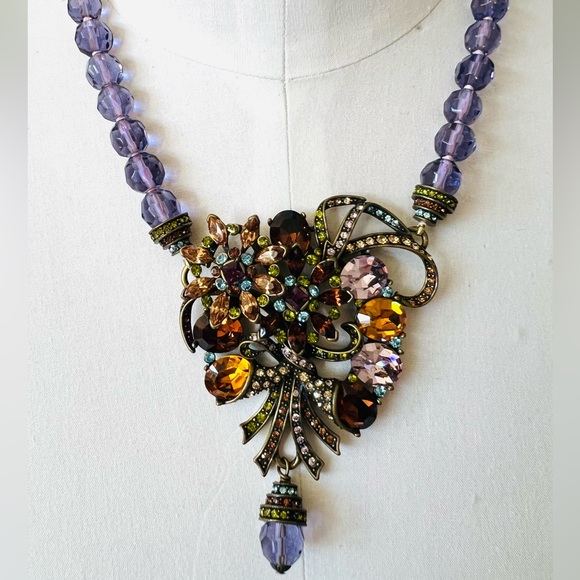 Heidi Daus “Whimsical Floral” EARLY Vintage flower clip earrings in Original box - Picture 11 of 12